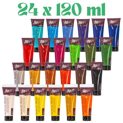 ΑΚΡΥΛΙΚΑ ΧΡΩΜΑΤΑ 24 ΧΡΩΜΑΤΑ X 120ML.
