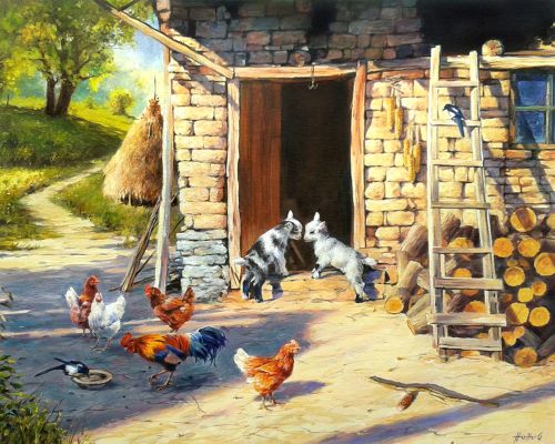 Παζλ - Χαρούμενη αυλή, 50x70cm, 1000 τεμάχια