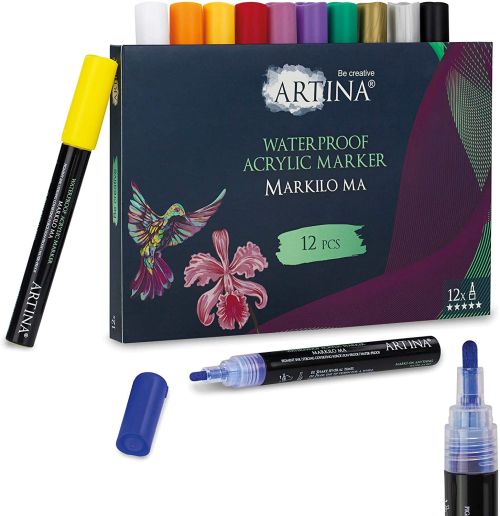 Σετ 12 τεμ. ακρυλικά Marker Artina Markilo Ma
