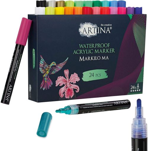 Σετ 24 τεμ. ακρυλικά Marker Artina Markilo Ma
