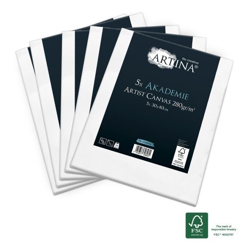 5 τμ. καμβάδες ζωγραφικής 30x40 εκ.