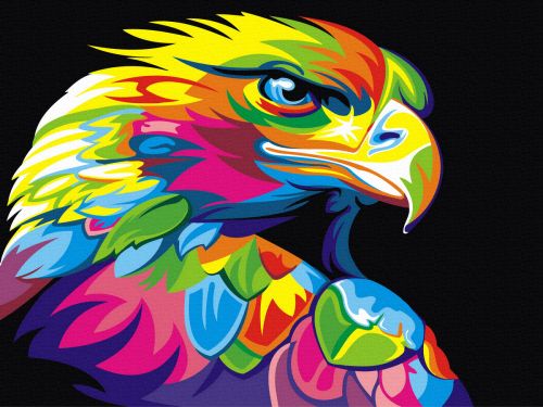 Ζωγραφική με αριθμούς - Pop art eagle, 30x40cm