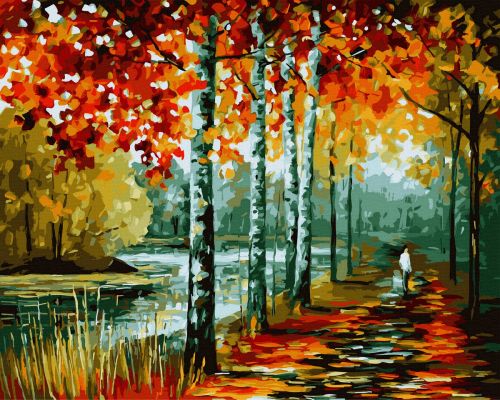 Ζωγραφική με αριθμούς - Χρυσό Φθινόπωρο, 40x50cm