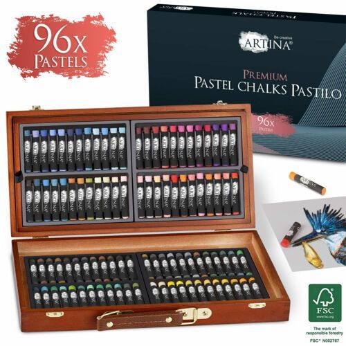 Σετ 96 τεμ. παστέλ Artina Pastilo σε ξύλινο κουτί